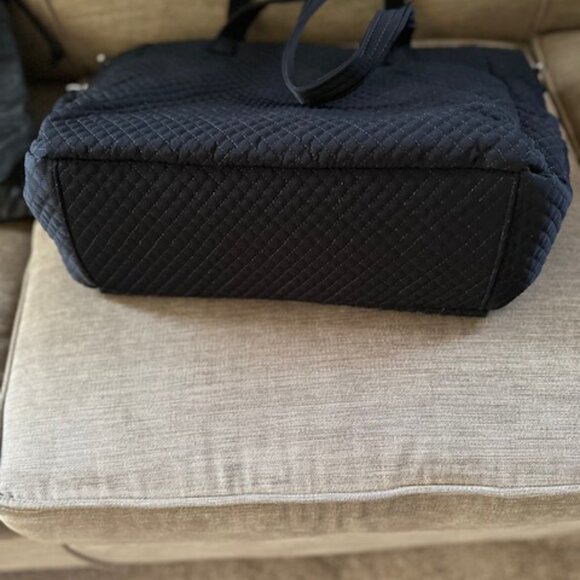 Vera Bradley Microfiber Large Baby Diaper Bag Black Stroller Straps ChangingPad - Picture 7 of 8